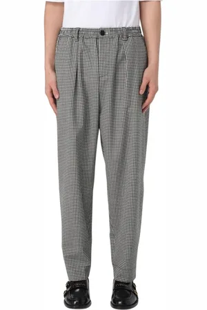 Marni Homme, Pantalons, Noir, Taille: M Pantalon classique à carreaux coupe décontractée