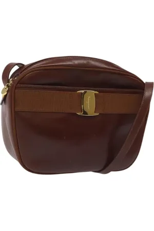 Salvatore Ferragamo Femme, Pre-owned, Brun, Taille: ONE Size Pre-owned Cuir sacs-ports-paule