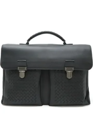 Bottega Veneta Homme, Pre-owned, Noir, Taille: ONE Size Pre-owned Cuir sacoches-mallettes