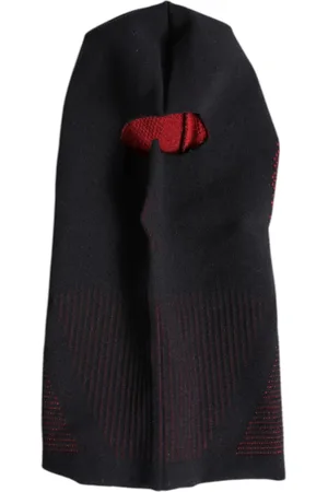 Dolce & Gabbana Unisex, Accessoires, Noir, Taille: ONE Size Masque de Ski en Coton Noir Tricoté Cagoule Chapeau
