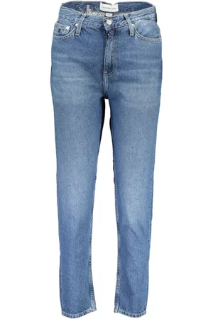 Calvin Klein Femme, Jeans, Bleu, Taille: W26 Jean en coton délavé taille haute