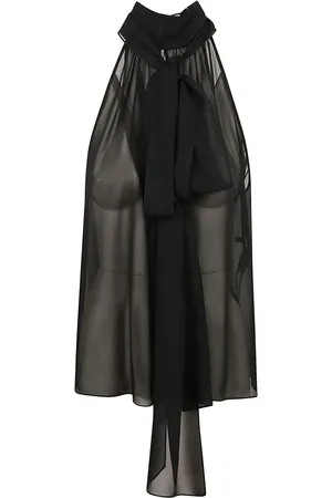 Tom Ford Femme, Tops, Noir, Taille: 36 FR Chemisier Sans Manches en Soie Noire