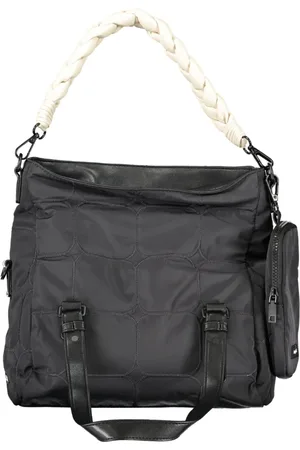 Desigual Femme, Sacs, Noir, Taille: ONE Size Sac noir pour femme avec bandoulière amovible et bandoulière réglable