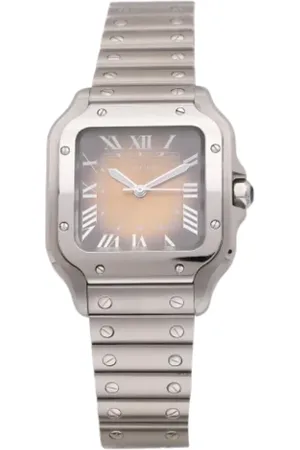 Cartier Femme, Pre-owned, Brun, Taille: ONE Size Pre-owned Acier inoxydable montres