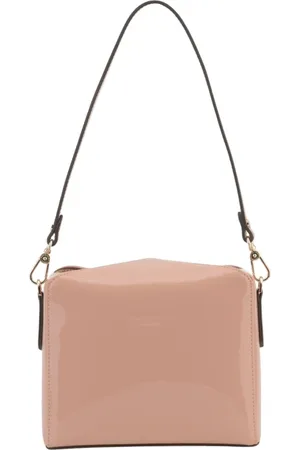 Pourchet Paris Femme, Sacs, Rose, Taille: ONE Size Sac porté épaule en cuir verni rose - en cuir