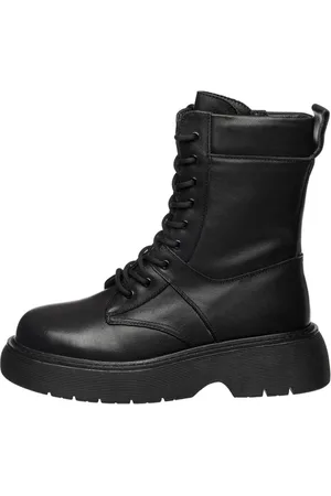 CESARE GASPARI Femme, Chaussures, Noir, Taille: 40 EU Bottes Noires à Plateforme Lacées - Chaussures pour Femmes Élégantes et Confortables