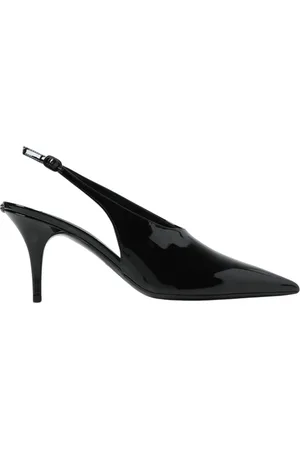 VALENTINO GARAVANI Femme, Chaussures, Noir, Taille: 37 EU Escarpin Slingback en Cuir Verni Noir