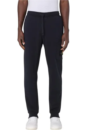 Stone Island Homme, Pantalons, Bleu, Taille: L Pantalon de survêtement noir Regular Fit