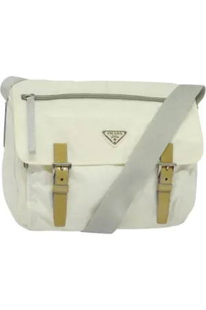 Prada Femme, Pre-owned, Blanc, Taille: ONE Size Pre-owned Nylon sacs-prada