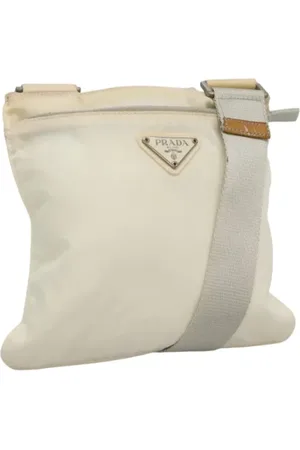Prada Femme, Pre-owned, Blanc, Taille: ONE Size Pre-owned Nylon sacs-prada