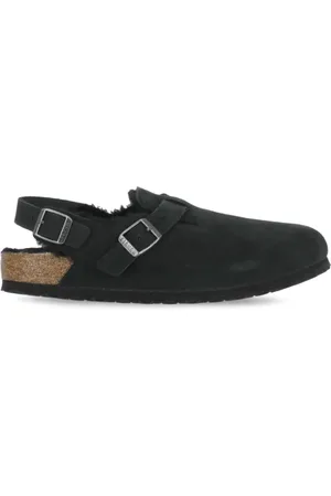 Birkenstock Femme, Chaussures, Noir, Taille: 41 EU Sabots Tokio en daim et peau lainée