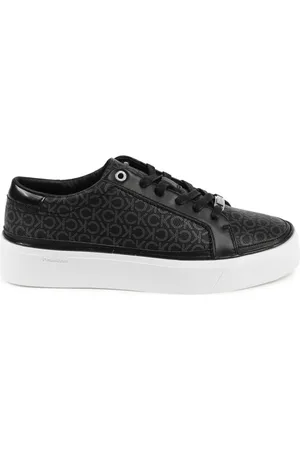 Calvin Klein Femme, Chaussures, Noir, Taille: 39 EU Baskets en Polyester Noir