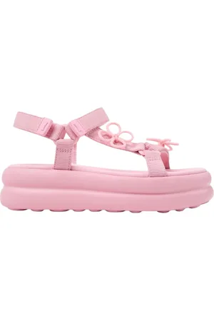 Camper Femme, Chaussures, Rose, Taille: 38 EU Sandales Plates en Cuir Rose