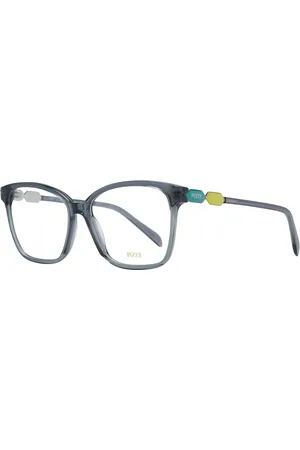Emilio Pucci Femme, Accessoires, Gris, Taille: ONE Size Montures Optiques Grises pour Femmes Style Carré