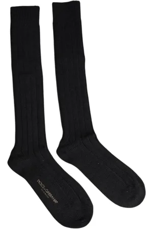 Dolce & Gabbana Homme, Sous-vêtements, Noir, Taille: M Chaussettes Iconiques Logo Print Calf