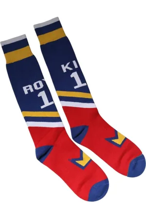 Dolce & Gabbana Homme, Sous-vêtements, Multicolore, Taille: M Détails du Logo Chaussettes en Mélange de Coton au-dessus du Mollet