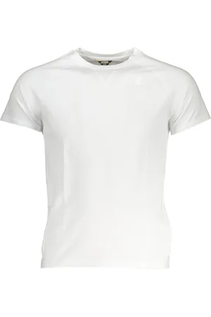 K-Way Homme, Tops, Blanc, Taille: M T-shirt blanc col rond avec accent logo