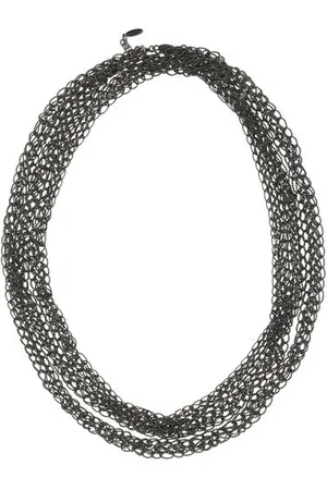 Brunello Cucinelli Femme, Accessoires, Gris, Taille: ONE Size Perles Brillantes Collier