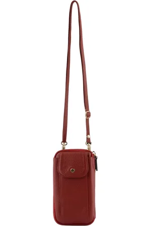 Pourchet Paris Femme, Accessoires, Rouge, Taille: ONE Size Étui portable bordeaux - en cuir