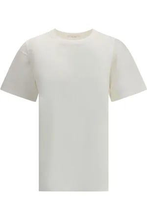 The Row Femme, Tops, Blanc, Taille: 36 FR Ash Coton Soie T-Shirt