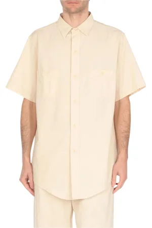 Maison Margiela Homme, Chemises, , Taille: M Chemise Élégante en Ivoire à Boutons