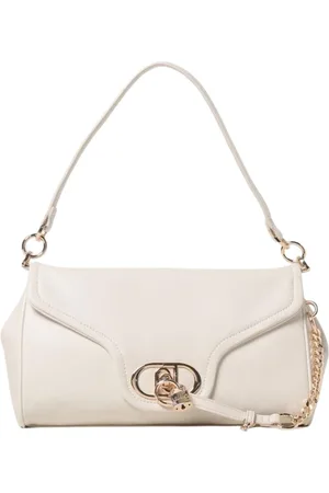 Liu Jo Femme, Sacs, , Taille: ONE Size Sac Bandoulière Crème avec Bandoulière Chaîne