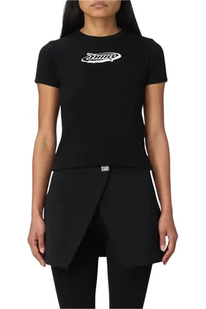 AMBUSH Femme, Tops, Noir, Taille: 40 FR T-shirt côtelé noir