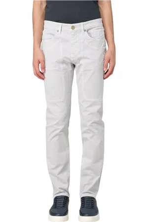 Jeckerson Homme, Pantalons, Gris, Taille: W31 Pantalon Jaune Crème Jambe Droite