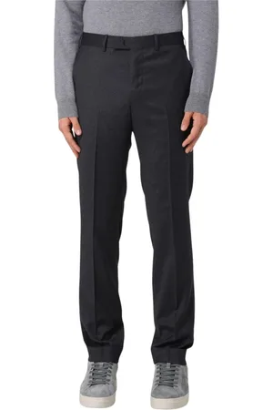 PT Torino Homme, Pantalons, Gris, Taille: 3XL Pantalon en laine gris foncé coupe classique