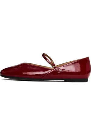 CESARE GASPARI Femme, Chaussures, Rouge, Taille: 36 EU Ballerines Mary Jane en cuir verni