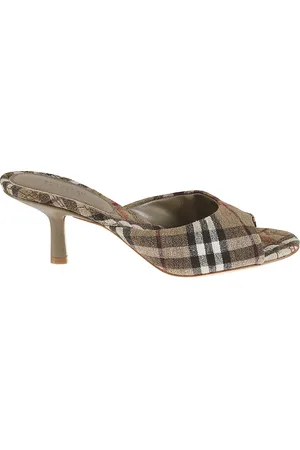 Burberry Femme, Chaussures, , Taille: 37 EU Élégantes Mules à Talon Chaussures à Carreaux