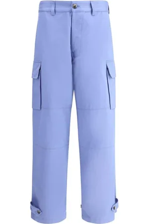 Marni Homme, Pantalons, Bleu, Taille: M Pantalon Cargo Ajustable avec Poches Multiples