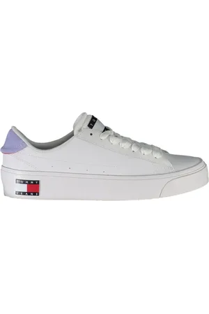 Tommy Hilfiger Femme, Chaussures, Blanc, Taille: 39 EU Baskets de Sport avec Détails Logo