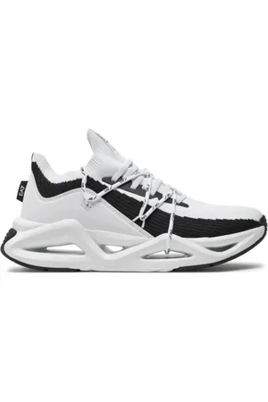 EA7 Homme, Chaussures, Blanc, Taille: 41 1/3 EU Baskets Blanches et Noires