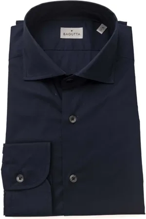 BAGUTTA Homme, Chemises, Bleu, Taille: S Chemise Slim Fit Col Français