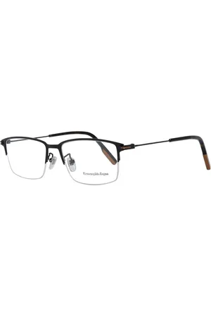 Ermenegildo Zegna Homme, Accessoires, Noir, Taille: ONE Size Montures Optiques en Métal Noir