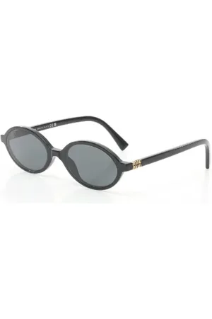 Miu Miu Femme, Pre-owned, Noir, Taille: ONE Size Pre-owned Plastique lunettes-de-soleil