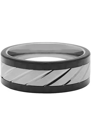 Nialaya Homme, Accessoires, Gris, Taille: 64 MM Bague Câble Carbone Titane