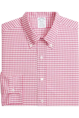 Brooks Brothers Homme, Chemises, Rose, Taille: 3XL Chemise habillée infroissable Regent à coupe classique