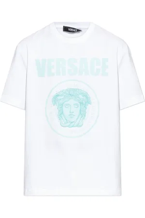 VERSACE Homme, Tops, Blanc, Taille: S T-shirt avec impression