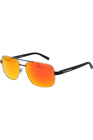 BMW Homme, Accessoires, Noir, Taille: ONE Size Lunettes de soleil Aviateur Argent Miroir Orange
