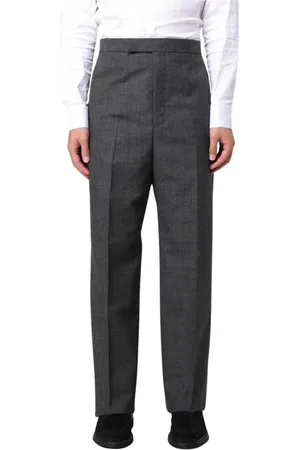 Thom Browne Homme, Pantalons, Gris, Taille: M Pantalon Élégant Straight Leg