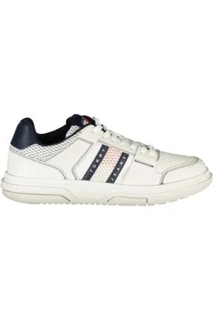 Tommy Hilfiger Homme, Chaussures, Blanc, Taille: 43 EU Baskets Casual en Polyester Bleu