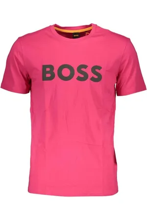 HUGO BOSS Homme, Tops, Rose, Taille: L Logo Iconique T-shirt en Coton