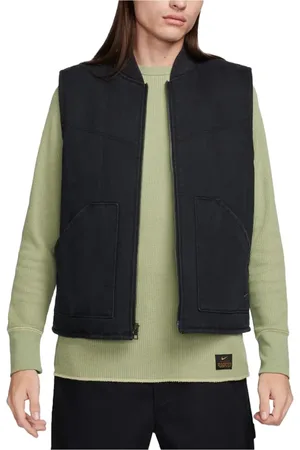 Nike Homme, Vestes, Noir, Taille: L Gilet rembourré noir Gilet sans manches élégant