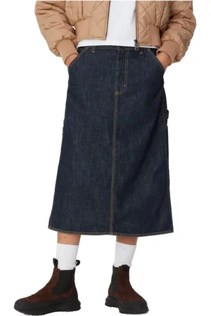 Carhartt Femme, Jupes, Bleu, Taille: 42 FR Jupe en Jean Bleu