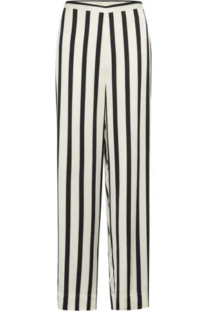 Soaked in Luxury Femme, Pantalons, Multicolore, Taille: 36 FR Pantalon Imprimé à Rayures