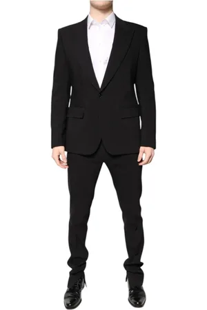 Dolce & Gabbana Homme, Costumes, Noir, Taille: XL Costume de luxe slim fit jacquard