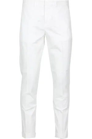 FAY Homme, Pantalons, Blanc, Taille: W33 Pantalon Capri Slim-fit