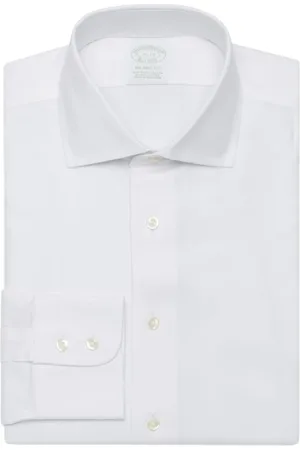 Brooks Brothers Homme, Chemises, Blanc, Taille: 2XL Chemise habillée infroissable coupe Milano